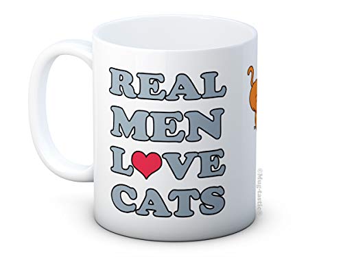 Real Men Love Cats - Hochwertigen Keramik Kaffee oder Tee Tasse von mug-tastic