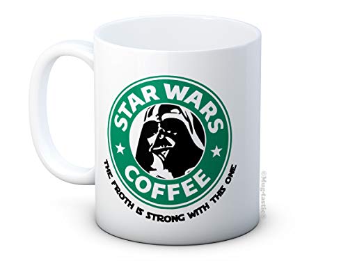 Star Wars Parodie - The Froth is Strong With This One - Lustig Kaffeebecher aus Keramik Tasse von mug-tastic
