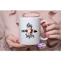 Big Sister Kaffeetasse Personalisiert Geschenk Zur Großen Schwester Zukunft Große Neue Geburtstag Geschenkidee von mugandcrafts
