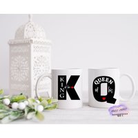 König Von Ihr | Königin Seiner Kaffeetasse Geschenk Für Sie Ihn Love Day Valentinstag Tumbler Bestseller Maßanfertigung von mugandcrafts