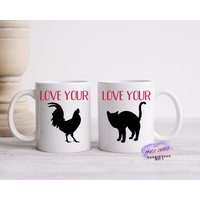 Love Your Cat| Rooster | Kaffeetasse Geschenk Für Sie Ihn Day Valentinstag Tumbler Bestseller Benutzerdefinierte von mugandcrafts