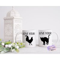 Love Your Cat| Rooster | Kaffeetasse Geschenk Für Sie Ihn Day Valentinstag Tumbler Bestseller von mugandcrafts