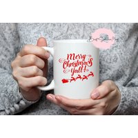 Merry Christmas Yall | Hirsch Tumbler Santa Personalisiertes Geschenk Für Familie Frohe Weihnachten Am Liebsten Sie von mugandcrafts