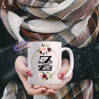 Personalisierte Initial Tasse| Z Geschenk| Tee | Kaffee Geschenk Für Sie Geburtstag Weihnachts-| Muttertag| Becher Weinbecher von mugandcrafts