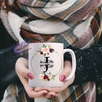 Personalisierte Tasse | J Initial Geschenk| Personalisierter Tee Kaffee| Geschenk Für Sie Geburtstag Weihnachten| Muttertag| Becher Weinbecher von mugandcrafts