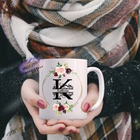 Personalisierte Tasse | K Initial Geschenk| Personalisierter Tee Kaffee| Geschenk Für Sie Geburtstag Weihnachten| Muttertag| Becher Weinbecher von mugandcrafts