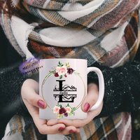 Personalisierte Tasse | L Initial Geschenk| Personalisierter Tee Kaffee| Geschenk Für Sie Geburtstag Weihnachten| Muttertag| Becher Weinbecher von mugandcrafts
