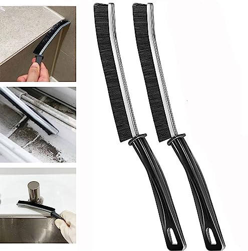 mugeleen Hard-Bristled Crevice Cleaning Brush, Spaltreinigungsbürste, Multifunktionale Fugenreinigungsbürste, Fensterrillen-Reinigungsbürste Detailingbürste für Fliesenböden Küche Badezimmer (2PCS) von mugeleen