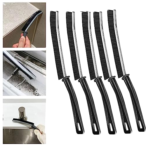 mugeleen Hard-Bristled Crevice Cleaning Brush, Spaltreinigungsbürste, Multifunktionale Fugenreinigungsbürste, Fensterrillen-Reinigungsbürste Detailingbürste für Fliesenböden Küche Badezimmer (5PCS) von mugeleen