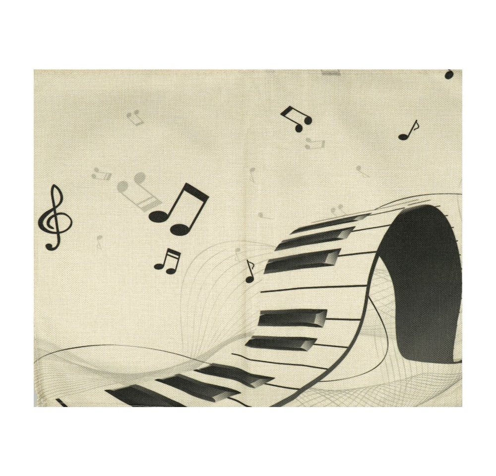 Platzset, Platzdeckchen Klaviertastatur 4 Stück, mugesh, für Musiker von mugesh