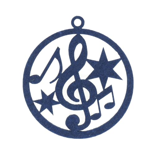Weihnachtskugel Filz Violinschlüssel - schönes Geschenk für Musiker (blau) von mugesh