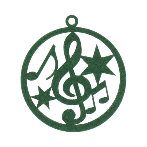 Weihnachtskugel Filz Violinschlüssel - schönes Geschenk für Musiker (grün) von mugesh