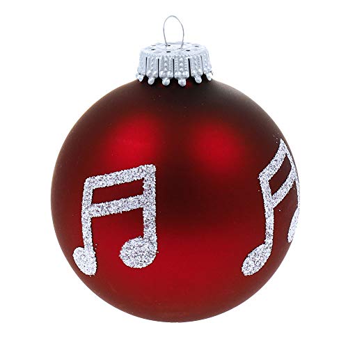 Weihnachtskugel Note - Schönes Geschenk für Musiker (Bordeaux-rot) von mugesh