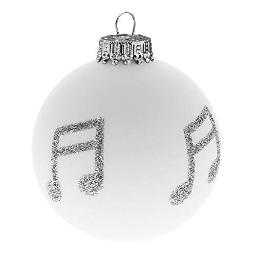 Weihnachtskugel Note - Schönes Geschenk für Musiker (weiß) von mugesh