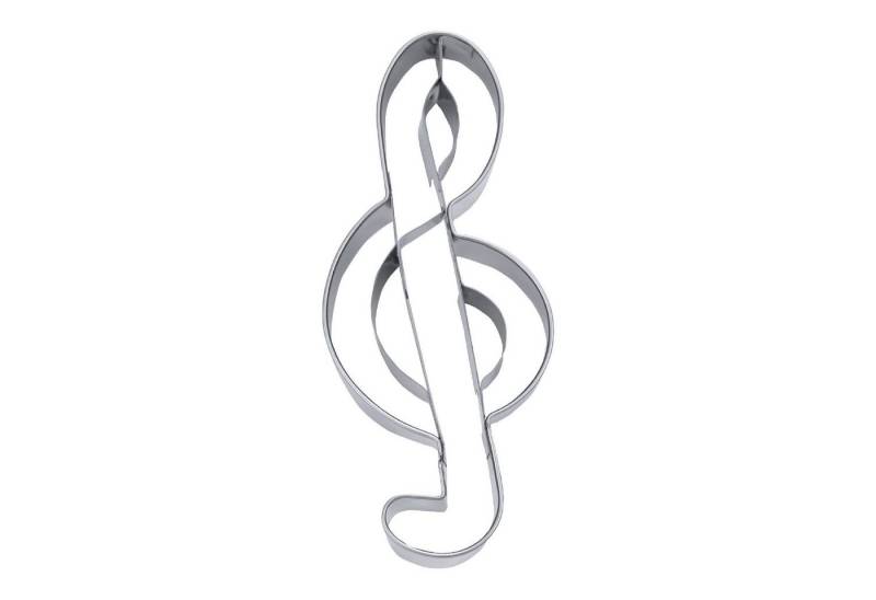 mugesh Ausstechform Ausstecher Violinschlüssel / Notenschlüssel (10 cm), Edelstahl, für Musiker von mugesh