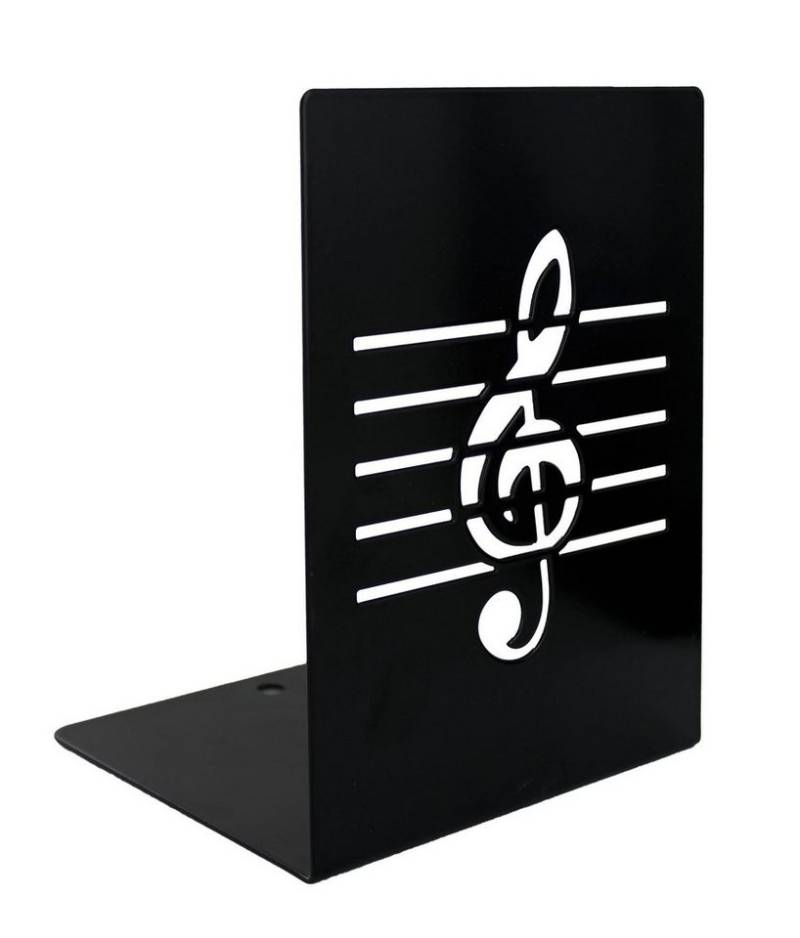 mugesh Buchstütze Buchstütze Violinschlüssel mit Zeilen (2er-Set) aus Metall, für Musiker von mugesh
