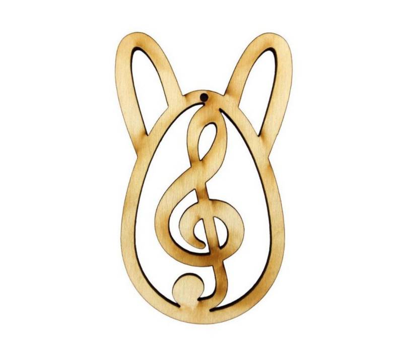 mugesh Dekohänger Osterei Violinschlüssel mit Hasenohren (10-Stück-Packung), für Musiker von mugesh