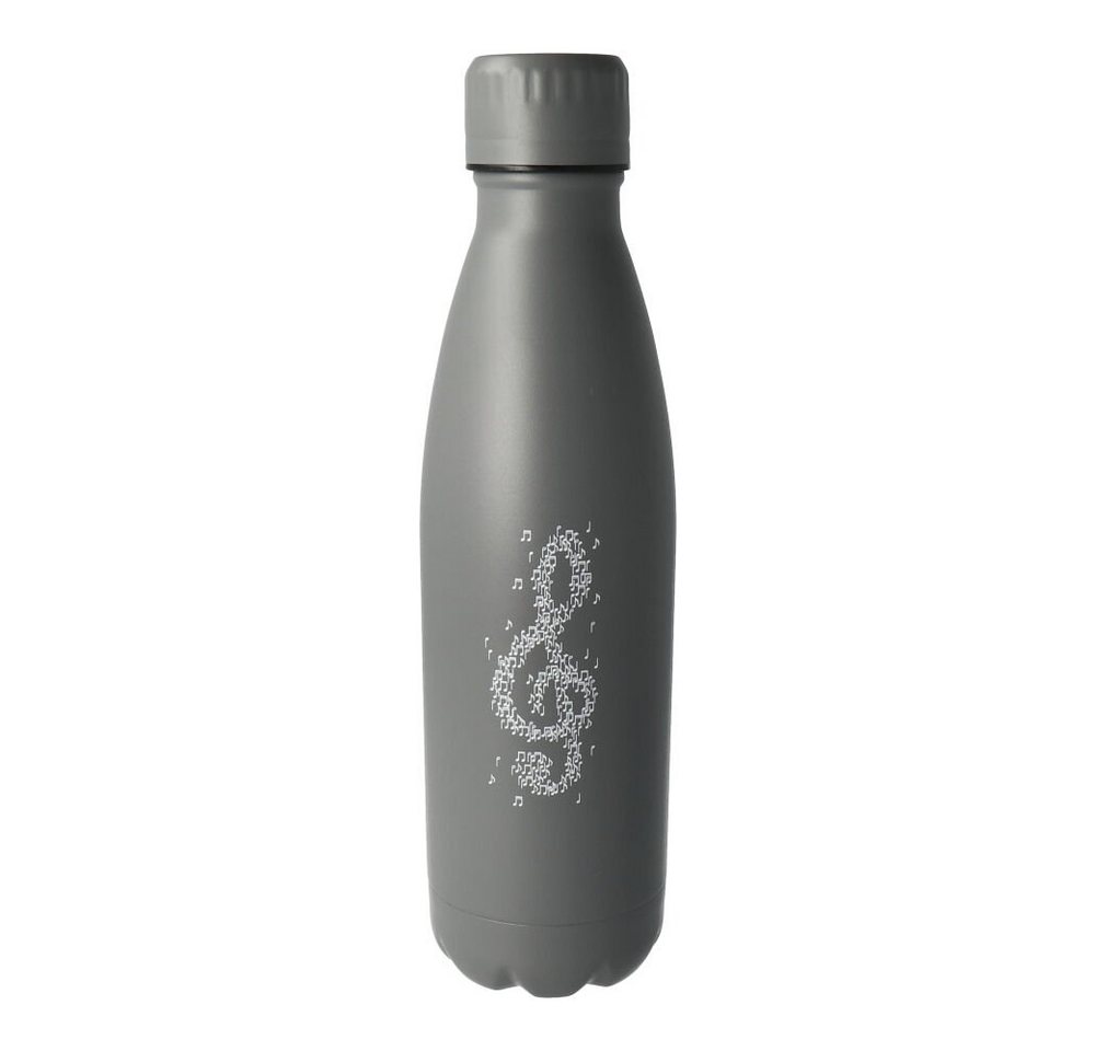 mugesh Isolierflasche Isolierflasche Violinschlüssel grau, für Musiker von mugesh