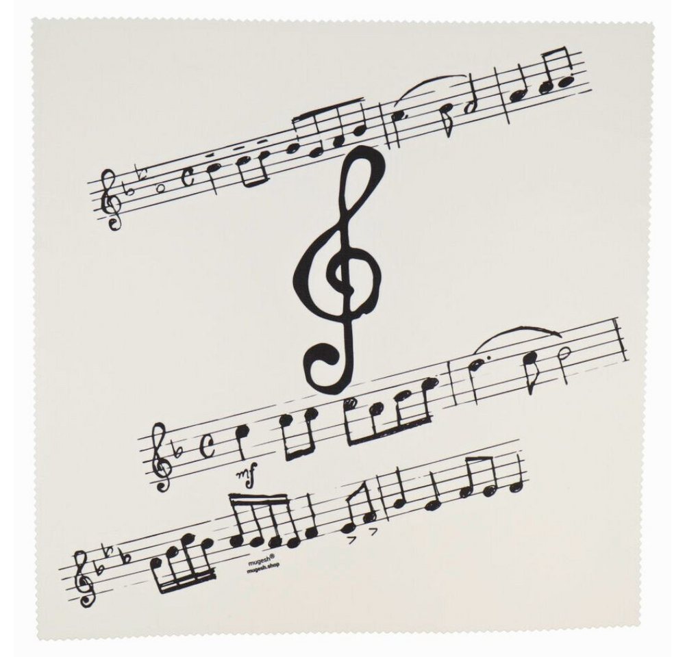 mugesh Mikrofasertuch für Instrumente Notenschlüssel Mikrofasertuch (1x Mikrofasertuch 30 x 30 cm, für Musiker) von mugesh