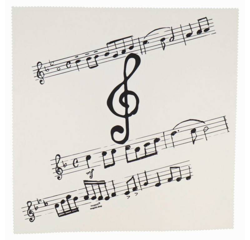 mugesh Mikrofasertuch für Instrumente Notenschlüssel Mikrofasertuch (1x Mikrofasertuch 30 x 30 cm, für Musiker) von mugesh