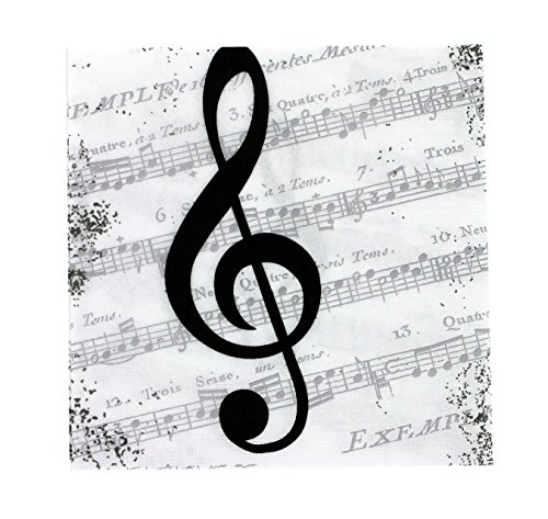 mugesh Servietten I Love Music im Used-Look - Schönes Geschenk für Musiker von mugesh