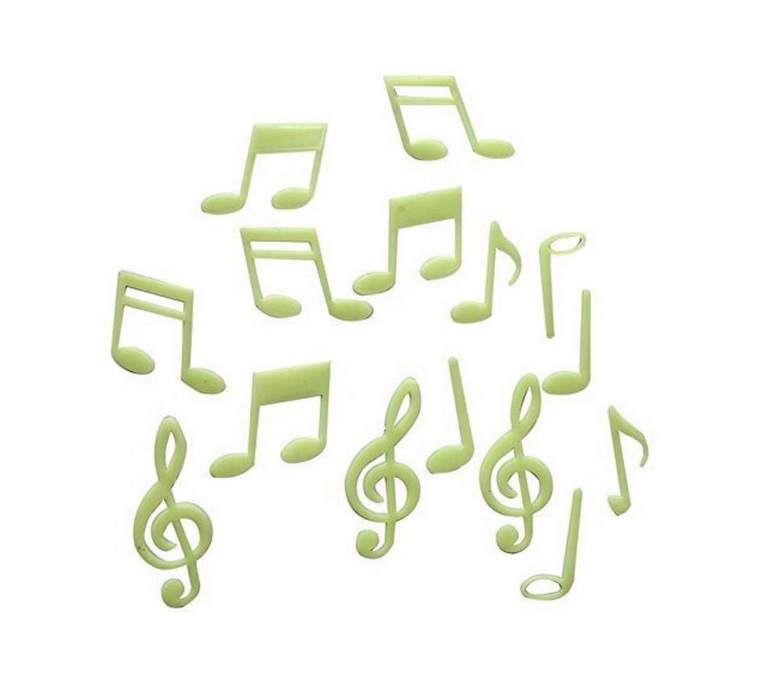 mugesh Wandsticker Leuchtsticker Noten, für Musiker von mugesh