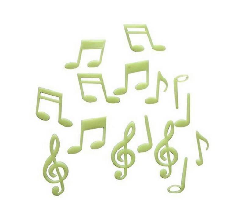 mugesh Wandsticker Leuchtsticker Noten, für Musiker von mugesh