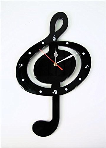 mugesh Wanduhr Violinschlüssel/Notenschlüssel - Schönes Geschenk für Musiker von mugesh