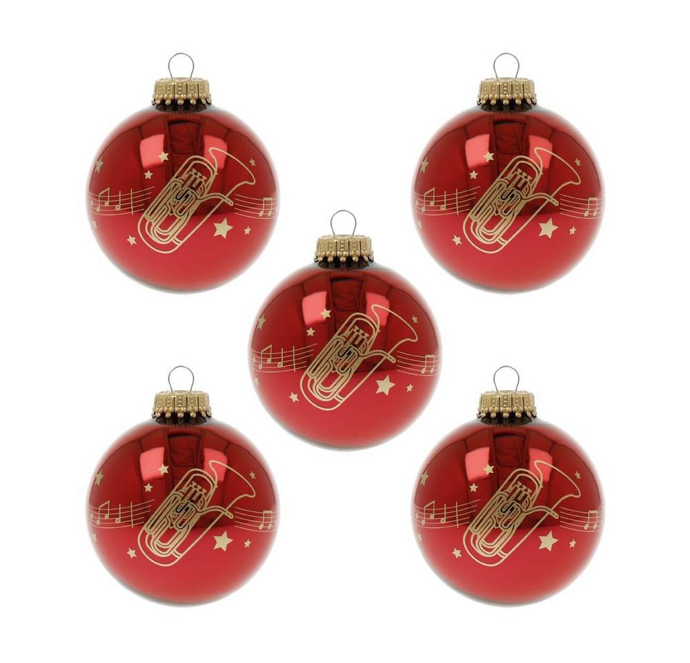 mugesh Weihnachtsbaumkugel 5er-Set Weihnachtskugeln Kling Glöckchen Tuba, für Musiker mugesh Weihnachtsbaumkugel 5er-Set Weihnachtskugeln Kling Glöckchen Tuba, für Musiker von mugesh