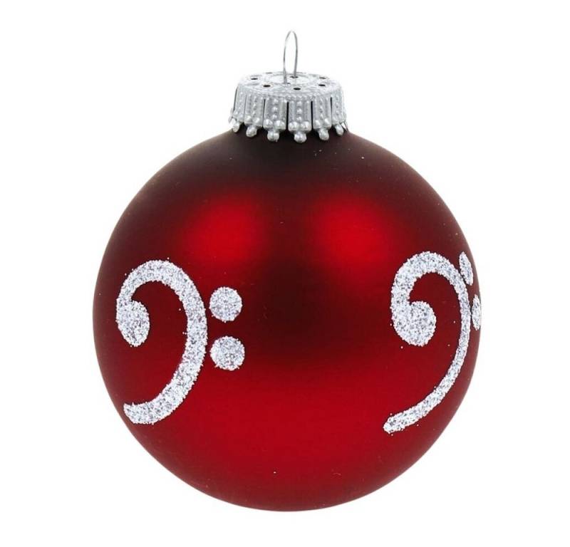 mugesh Weihnachtsbaumkugel Weihnachtskugel Bassschlüssel, für Musiker von mugesh