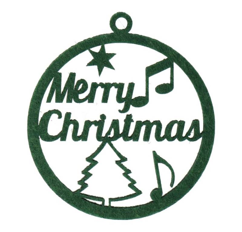 mugesh Weihnachtsbaumkugel Weihnachtskugel Filz Merry Christmas" grün, für Musiker" von mugesh