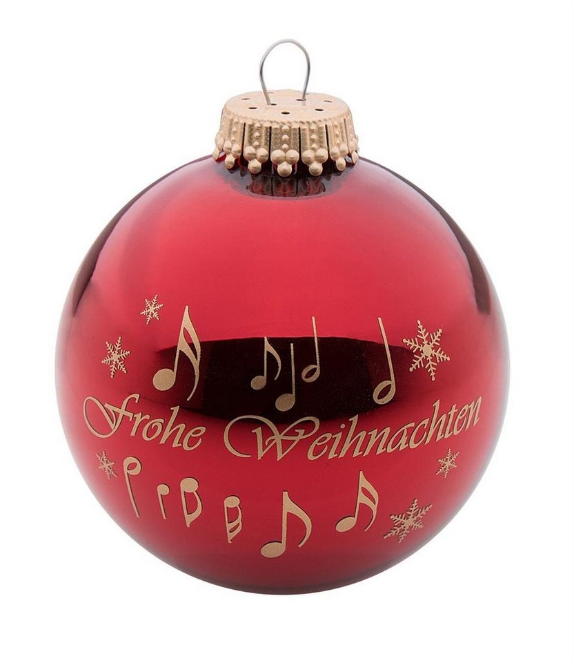 mugesh Weihnachtsbaumkugel Weihnachtskugel Frohe Weihnachten 7 cm, für Musiker mugesh Weihnachtsbaumkugel Weihnachtskugel Frohe Weihnachten 7 cm, für Musiker von mugesh