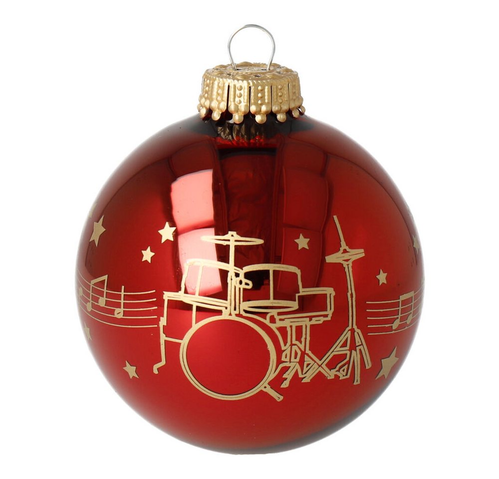 mugesh Weihnachtsbaumkugel Weihnachtskugel Kling Glöckchen mit Instrument, für Musiker von mugesh