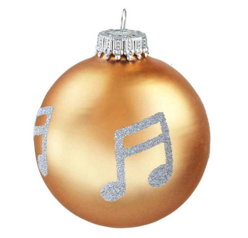 mugesh Weihnachtsbaumkugel Weihnachtskugel Note gold, für Musiker von mugesh