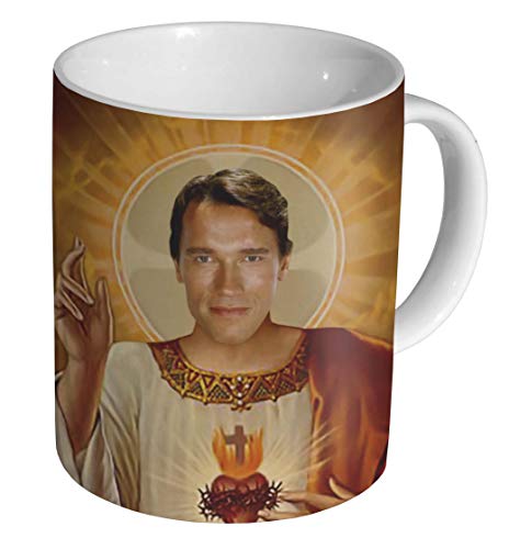 Arnold Schwarzenegger Holy Funny Keramik Kaffeebecher Tasse von mugmart