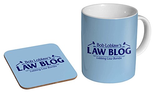 Arrested Development The Bob Loblaw Law Blog Keramik-Kaffeetasse + Untersetzer, Geschenk-Set von mugmart