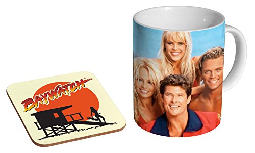 Baywatch Cast Awesome Kaffeetasse und Untersetzer aus Keramik von mugmart