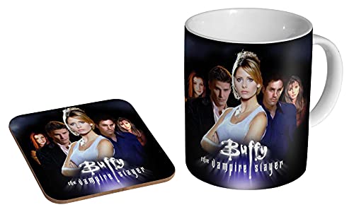 Buffy The Vampire Slayer Keramik-Kaffeetasse + Untersetzer Geschenk-Set ... von mugmart