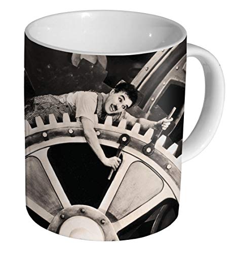 Chaplin Charlie Modern Times Keramik Kaffeetasse Tasse von mugmart