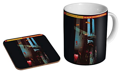 Depeche Mode Black Celebration Kaffeetasse und Untersetzer aus Keramik von mugmart