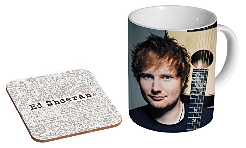 Ed Sheeran Kaffeetasse mit Untersetzer, Motiv "Awesome Gitarre" von mugmart