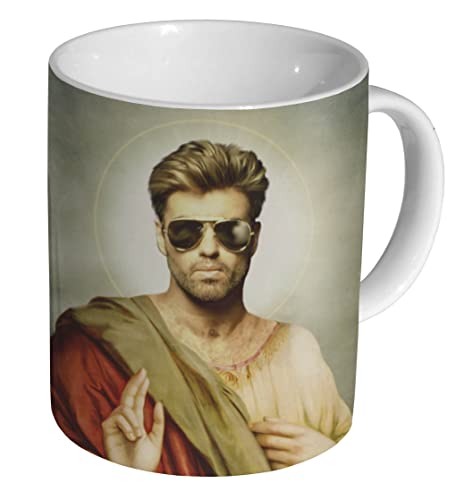 Kaffeebecher aus Keramik, Motiv: George Michael Holy von mugmart