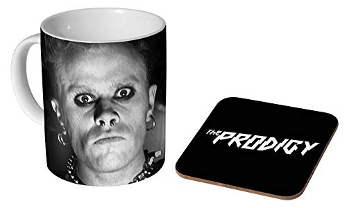 Keith Flint Prodigy Firestarter RIP Awesome Keramik-Kaffeetasse + Untersetzer, Geschenk-Set von mugmart