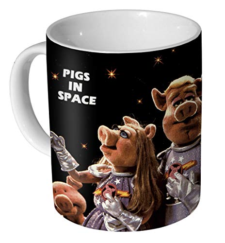 Keramik-Kaffeetasse mit Schweinchen im Weltraum The Muppets Miss Piggy von mugmart