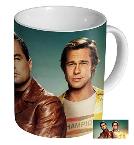 Leonardo Dicaprio Brad Pitt Once Upon A Time in Hollywood Keramik-Kaffeebecher von mugmart