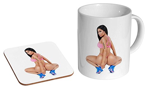 Nicki Minaj Anaconda Kaffeebecher + Untersetzer Geschenkset von mugmart