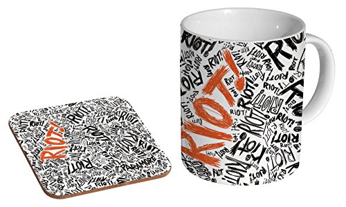 Paramore Riot Keramik-Kaffeetasse + Untersetzer Geschenkset von mugmart