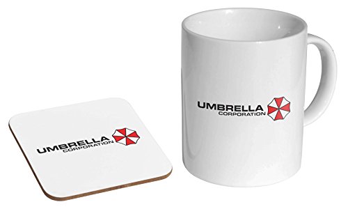 Resident Evil Umbrella Corporation Kaffeetasse und Untersetzer aus Keramik von mugmart