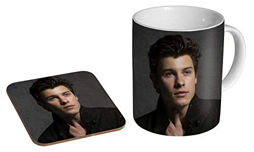 Shawn Mendes Keramik-Kaffeetasse + Untersetzer, Geschenkset ... von mugmart