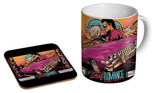 True Romance Keramik-Kaffeetasse + Untersetzer, Geschenk-Set von mugmart